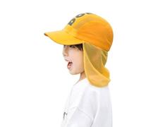 ITODA Kids Legionnaire Hat Summer Quick Dry Sun Hat Swim Cap UPF 50+ Wide Brim Beach Hat with Neck Protection for Swimming Boating Beach Seaside Boys Girls 1-3 Years Yellow