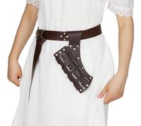 ITODA Medieval Holster Belt Set Renaissance Sword Dagger Frog Holster PU Leather Sword Holder Belt Waist Dagger Protective Cover Case for Halloween Pirate Viking Knight Warrior Cosplay