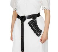 ITODA Medieval Holster Belt Set Renaissance Sword Dagger Frog Holster PU Leather Sword Holder Belt Waist Dagger Protective Cover Case for Halloween Pirate Viking Knight Warrior Cosplay