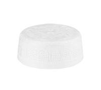 ITODA Men's White Muslim Kufi Prayer Hat, Embroidered, Breathable, Standard Size (56-59cm), Perfect for Eid, Ramadan, Prayers, Namaz Ceremonies and Daily Use