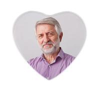 ITODA Personalized Memorial Ceramic Photo Tile Headstone Portrait Picture Thermal Transfer Oval/Heart-Shaped Memorial Slate Photo Tile Tombstone Indoor Porcelain Image Photo(Heart Shape(4inch))