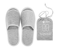 ITODA Portable Travel Slippers Folding Open Toe Sandals Non-Disposable Spa Hotel Slippers Washable Cotton Party Guest Room Indoor Shoes Women Men Business Anti-skid Trip Flight Slippers