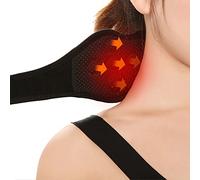 ITODA Self Heating Neck Brace Wrap Magnetic Therapy Heated Cervical Support Adjustable Cervical Collar Brace Soft Neck Warmer Strap for Injury Pain Stiffness Headache Relief