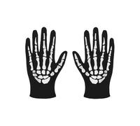 ITODA Skeleton Gloves Ghost Bones Gloves Outdoor Cycling Glove Halloween Full Finger Glove Fancy Dress Cosplay Dance Costume Party Supplies Stage Show Props