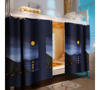 ITODA Students Bunk Bed Bottom Curtains Dormitory Blackout Bed Tent Lightproof Canopy Curtain Mosquito Protection Nets Dormitory Shading Curtains Privacy Draperies for Single Bed