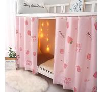 ITODA Students Bunk Bed Curtain Stylish Thicken Canopy Bed Curtains Privacy Bed Tent Dustproof Blackout Drapery Mosquito Protection Nets Bedding Tent Dormitory Shading Cloth for Single Bed(2PCS)