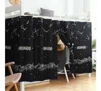 ITODA Students Dormitory Bunk Bed Curtain Dustproof Ventilation Blackout Cloth Mosquito Nets Single Bed Tent Curtain Bed Canopy Soft Sleep Privacy Protection Bunk Drapery