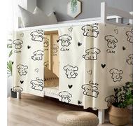 ITODA Students Dormitory Bunk Bed Curtain Dustproof Ventilation Blackout Cloth Mosquito Nets Single Bed Tent Curtain Bed Canopy Soft Sleep Privacy Protection Bunk Drapery