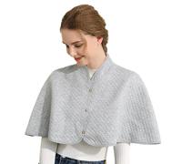 ITODA Warm Shoulder Shawl Poncho Winter Warm Short Cape Thermal Fleece Shawl Cape Shoulder Protective Shawls Wraps Winter Shoulders Cover Wrap Warmer for Women and Men(Grey)