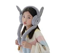 ITODA Winter Ear Muffs Unisex Ear Moving Bunny Earmuffs Windproof Plush Cute Ear Muffs Ear Warmers Soft Warm Ear Wrap Cold Weather Accessory for Adult Kids Boys Girls