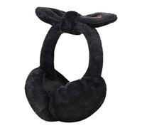 ITODA Women Girls Cute Bunny Earmuffs Plush Ear Muffs Winter Warm Ear Warmer Windproof Full Surround Ear Protector Foldable Ear Cover Earflaps Xmas Gift