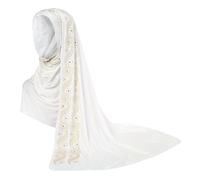 ITODA Women Long Hijab Rhinestones Muslim Turban Islamic Head Scarf Full Cover Long Turban Cap Ramadan Head Wrap Scarves for Women Girls
