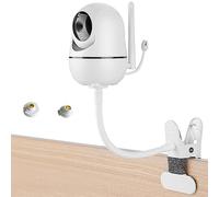iTODOS Baby Monitor Mount Compatible with HelloBaby HB65/HB6550/HB6558/HB66/HB248,ANMEATE SM935E/SM650,Bonoch,ChildsFarm Baby Monitor, 8inches Flexible Arm,Attach Your Baby Cam Wherever You Like-1pack