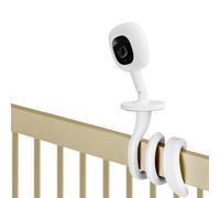 iTODOS Baby Monitor Mount Compatible with Nanit Pro Smart Baby Monitor & Flex Stand, Versatile Twist Mount Without Tools or Wall Damage,Travel Baby Monitor Accessory -White, 198-AB