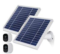 iTODOS Solar Panel Compatible with Arlo Pro and Arlo Pro2 Camera,11.8feet Power Cable and Adjustable Mount(2 Pack, Silver)