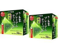 Itoen O~i Ocha Premium Matcha Green Tea, Japanese Green Tea Ryokucha with Matcha Uji, 1.7g Tea Bags, Pack of 2 Boxes (Total 100 Bags), Made in Japan
