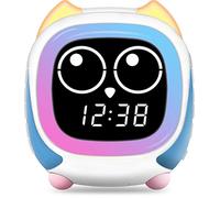 iTOMA Addo Kids Alarm Clock,Sunrise/Sunset Simulation Bedside Lamp, Grow Children's Clock Trainer and Bluetooth Music Player,White Noise Sleep Sounds, Wake-Up Alarm Clock, Owl Design CKS912