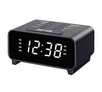 iTOMA Clock Radio with AM/FM Radio, Dual Alarms, Snooze, Memory Presets, Dimmer, Sleep Timer, Volume Control, Night Light,Alarm Clock for Bedroom