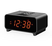iTOMA Small Digital Alarm Clocks, Dual Alarms with 4 Alarm Week Modes, Snooze, USB Charger, Auto & Manual Dimmer,12/24Hr,Night Light and Orange LED Display Clock for Bedrooms 213