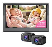 Itomoro Baby Car Camera, Dual Channel 5 inch Display with 2 IR Night Vision Camera, Easily Install Baby Car Mirror 1080P Clear Car Baby Camera for Rear Facing Seat Backseat ACZ403