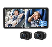 Itomoro Baby Car Camera Dual-Channel 6.8 inch HD 1080P Display with 2 IR Night Vision, Easily Install Car Camera for Baby with Crystal Clear Wide View for Rear Facing Seat