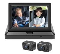 Itomoro Baby Car Camera HD 1080P Dual-Channel Display Baby Car Monitor with 2 IR Night Vision Camera, Easily Install 5'' Car Camera for Baby with Crystal Clear Wide View for Rear Facing Seat ACZ424