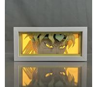 ITOMUN Anime Lamp Dio Brando Figure Paper Cut Light Box RGB Night Light for Boys and Girls Bedroom Decor Lighting Friend Birthday Manga Gifts