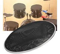 Itonash 10 Inch Drum Head Nylon Mesh Skin, Double-layer High Elasticity Structure, Good Silencing Effect for Drum Set Percussion Instrument Parts Black Aluminum Funnel Skin