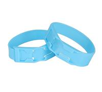 Itonash 10pcs Livestock Plastic Cattle Identification Ring, Painless Cow Marking Band with Two Buckles and Jagged Design, for Farm Animal Breeding Population Epidemic Prevention Control