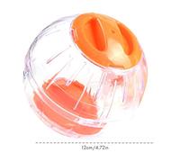 Itonash 12cm Mini Transparent Plastic Hamster Exercise Ball, Lightweight Portable Pet Training Toy with Safe Design, for Hamsters Gerbils Small Animals (Orange)