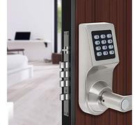 Itonash 4-in-1 Electronic Door Lock Keyless Entry System Digital Keypad Code Lock with Password RF Card Remote Control Mechanical Key for Home Office Hotel Apartment