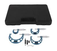 Itonash 4Pcs Outside Micrometer Set, 0-4in 0.0001in Accuracy Machinist Tool with Carbide Anvil and Ratchet Handle, for Outer Diameter and Thickness Measurement