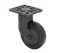 Itonash 5 Inch Universal Caster, Heavy Duty 400lb Load Rubber Wheel with Roller Bearing for Smooth Rolling, Shock Absorbing for Trolley Workbench Shelves Indoor Outdoor Use