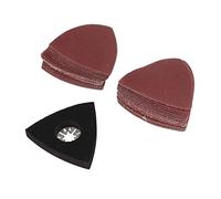 Itonash 51pcs Multitool Sandpaper, 80mm Triangular Sanding Pad with Hole Design and 50pcs Sandpaper, 60 80 120 180 240 Grit, for Sanders and Oscillating Tools