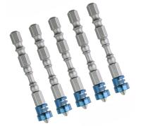 Itonash 5Pcs Bit, Magnetic Cross S2 Alloy Steel Hex Shank Tool Set with Universal Fit for Electric Drill, Decoration Household Electronic Industrial Use (Blue)