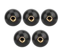 Itonash 5Pcs Black Round Ball Engineering Plastic Lever Knob with M10 Female Thread Copper Nut, 35mm Material 100% and for Machine Tools Replacement Parts