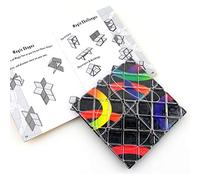 Itonash 8 Panels Folding Puzzle Cube Twisty Cubo Magico Professional Cube Classic Toys for Kids 6+ Years Old with Colorful Design for Hand Eye Coordination Camping Trips Family Gi (Black A)