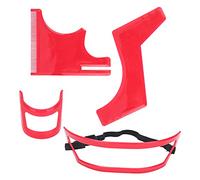 Itonash Beard Styling Template 4-Pack Templates, Hairline, Goatee, Neckline for Red Plastic Beard Template Set