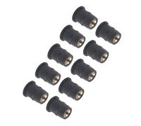Itonash Black Brass Rubber Well Nuts M5 x 0.8mm Motorcycle Windshield 10Pcs for Ducati,