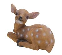 Itonash Deer Figurines, 2Pcs Stag Ornament Sika Deer Statue Sculpture Ornaments Animal Model Art Craft Outdoor Garden Decoration Ornament Forest Fawn Baby Deer Statue Stag Garden Ornaments