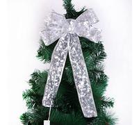 Itonash DIY Ribbon Bows Lights, Glowing Christmas Transparent Bow Hanging Pendant Light Up Bowfor Christmas Tree, Holiday, Party Decor (A)