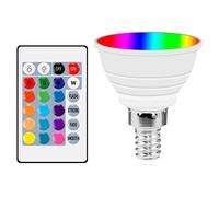 Itonash E14 LED Colour Changing Bulb, Multi Color E14 RGB Light Remote Control, 16 Color Changing 85-265V for Home Dec (9x5x5cm)