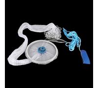 Itonash Fishing Net, Portable Durable Hand Throw Mesh Net with Steel Weight for Crab Crayfish Shrimp Prawn Lobster Eel in Rivers Shallow Seas Oceans Lakes (#1)