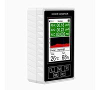Itonash Geiger Counter Nuclear Radiation Detector Dosimeter Radiation Survey Meter Geiger Meter Dose Rate Quick Response LCD Display Real Time Alarm for Beta Gamma X Ray Det (White)