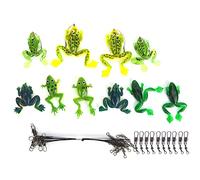 Itonash Lure, 10pcs Soft Plastic Baits with 3D Eyes and Lifelike Swimming Movements, Metal Connector and Anti Bite Line, for Freshwater Saltwater Fishing Bass Trout Muskfish