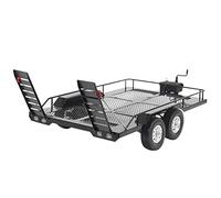 Itonash Metal TrailCar Accessory, VGEBY1 1/10 RC Car Trailer with Four Tires Compatible for TRX4