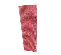 Itonash Microphone Handle Cover, Rhinestone Bling Mic Decorative Sleeve Wrap, Shiny Eye Catching with Soft Fabric Interior for Weddings Parties TV Live Programs (Red)
