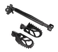 Itonash Motorcycle Foot Rest Pegs, 85 x 50mm Non Slip Surface Steel Alloy Footpeg Bracket Kit with 2 2 Pins 2 Springs, for CRF50 CRF70 Pit Dirt Bikes