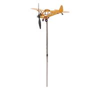 Itonash Piper J3 Cub Airplane Windmill, 3D Metal Windmill Decor for Outdoor Garden Roof Fence, with Rustproof Paint and Creative Design, for Garden Patio Terrace (Small)