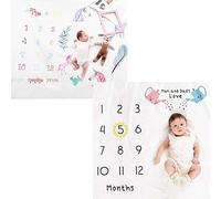 Itonash Polyester Cotton Baby Monthly Milestone Blanket, Safe Cute Adorable Rug, Mat for Unique Baby Photography Props, Carpet with Vivid Color, Not Easy to Fade (White)